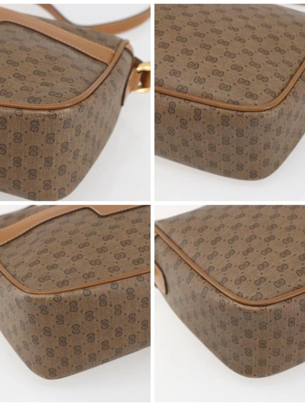 GUCCI Micro GG Supreme Shoulder Bag PVC Beige Gold 001 14 0412 Auth ki6283 - Picture 16 of 16